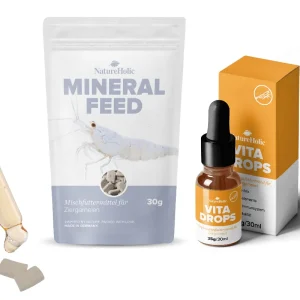 Billig NatureHolic Garnelenfutter Set, Mineralfeed & Vita Drops, Mineral-& Vitaminversorgung